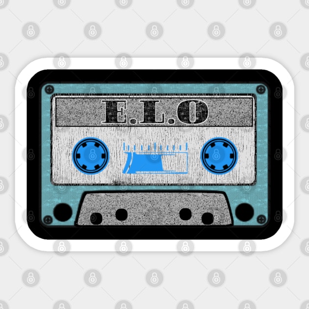 elo blue cassette Sticker by toemangaa